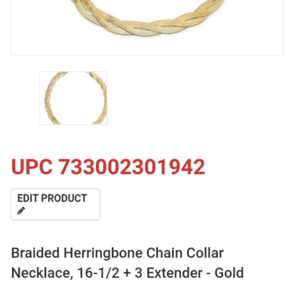 Alfani Braided Herringbone Chain Collar Necklace - Picture 3 of 3